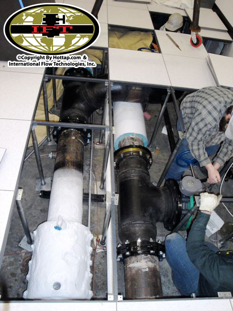 Click to magnify/shrink Up close look at a pipe freeze at the Kraken Super Computer Labs