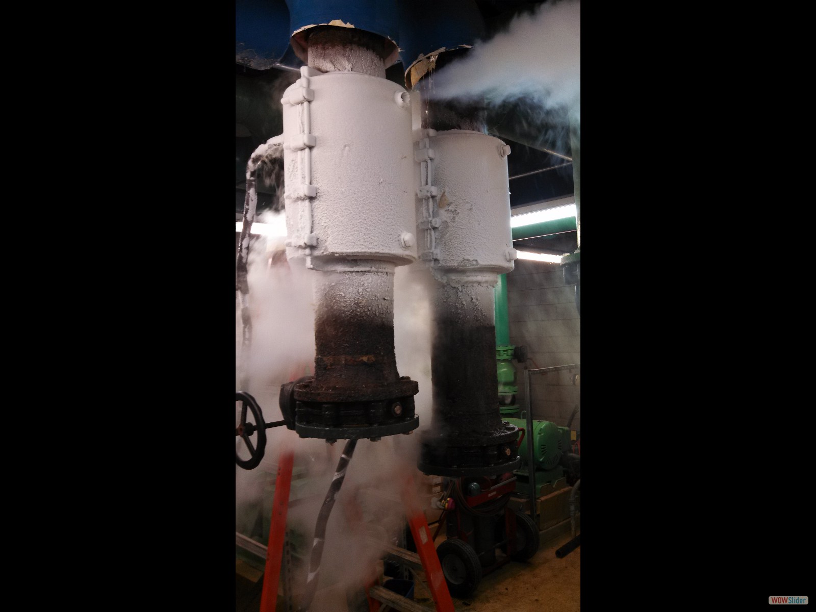 This job was double 8inch Carbon Steel Chilled Water freezes