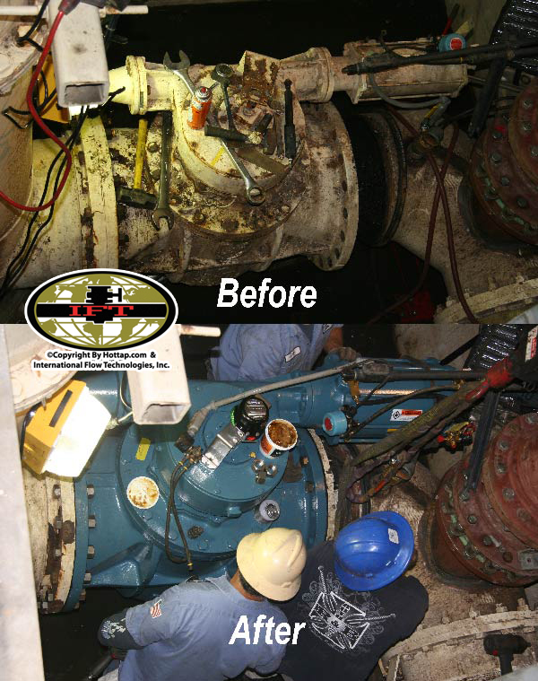Broken Valve Before and Replaced New Valve After