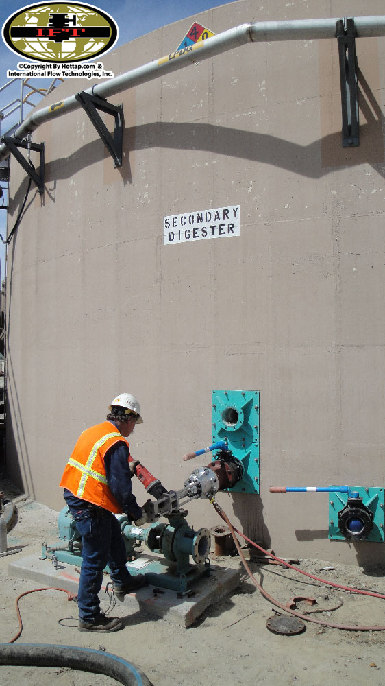 Wall Tapping at the Regional Sewage Plant in San Jacinto, CA.